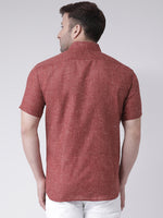 Thumbnail for RIAG Brown Men's Half Sleeves Shirt - Distacart