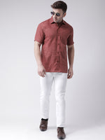 Thumbnail for RIAG Brown Men's Half Sleeves Shirt - Distacart