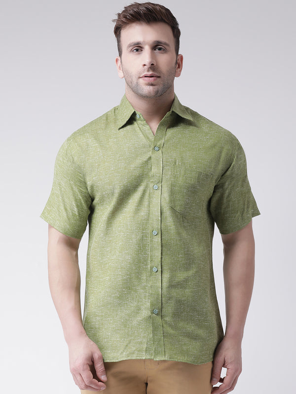 RIAG Green Men's Half Sleeves Shirt - Distacart