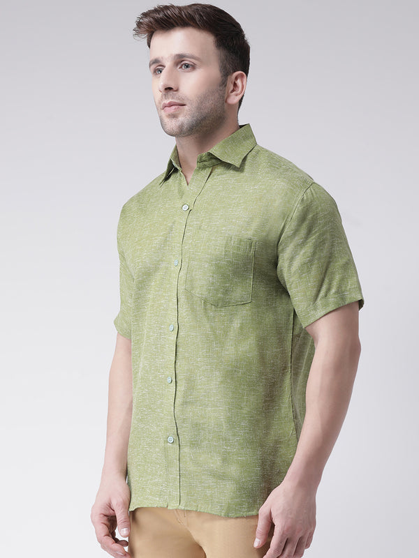 RIAG Green Men's Half Sleeves Shirt - Distacart