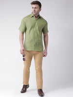 Thumbnail for RIAG Green Men's Half Sleeves Shirt - Distacart
