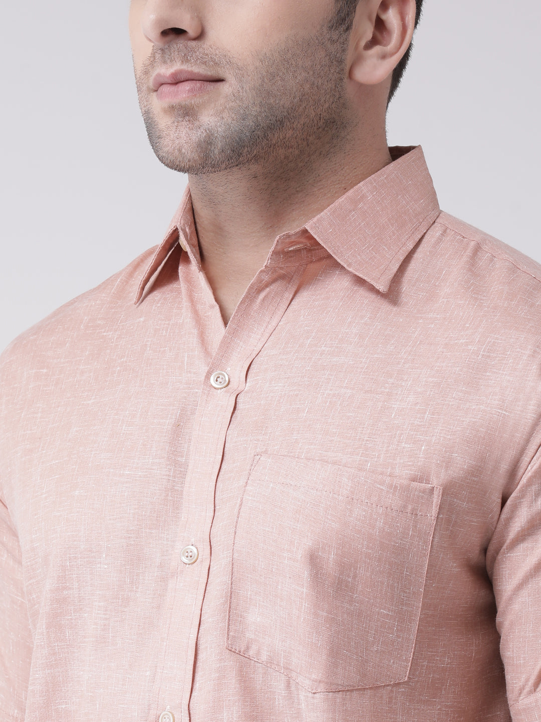 RIAG Beige Men's Half Sleeves Shirt - Distacart