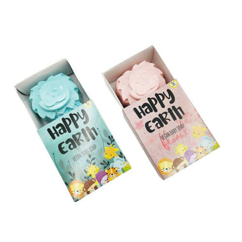Cuddle Care Happy Earth Vegan Baby Soap for Infants- Pink & Blue - Distacart
