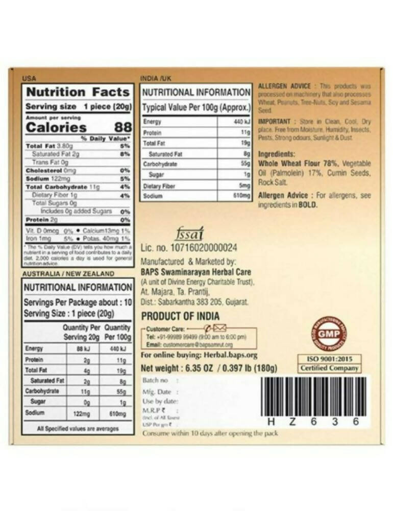 Baps Amrut Bhakhri Jeera - Distacart