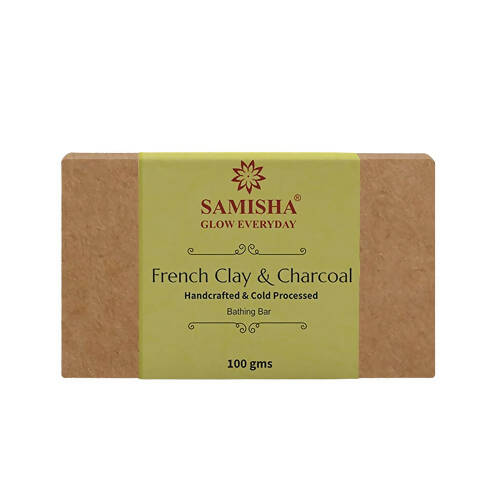 Samisha Organic French Green Clay & Charcoal Deep Cleansing Bath Bar - Distacart