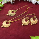 Thumbnail for Mominos Fashion Johar Kamal Gold-Plated Brass Finish Long Necklace For Women (Golden) - Distacart