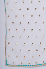 Thumbnail for Little Bansi Cotton Embroidery Kurta With Lehenga & Tussel - White & Multicolor - Distacart
