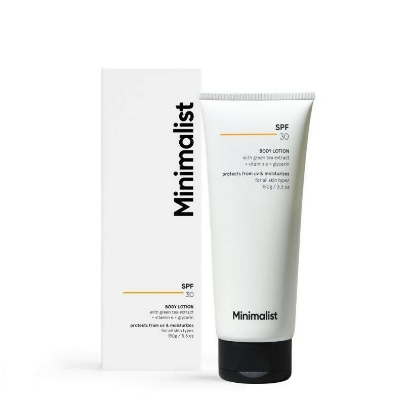 Minimalist SPF 30 Body Lotion With Vitamin E, Gylcerin & Green Tea Extract - Distacart