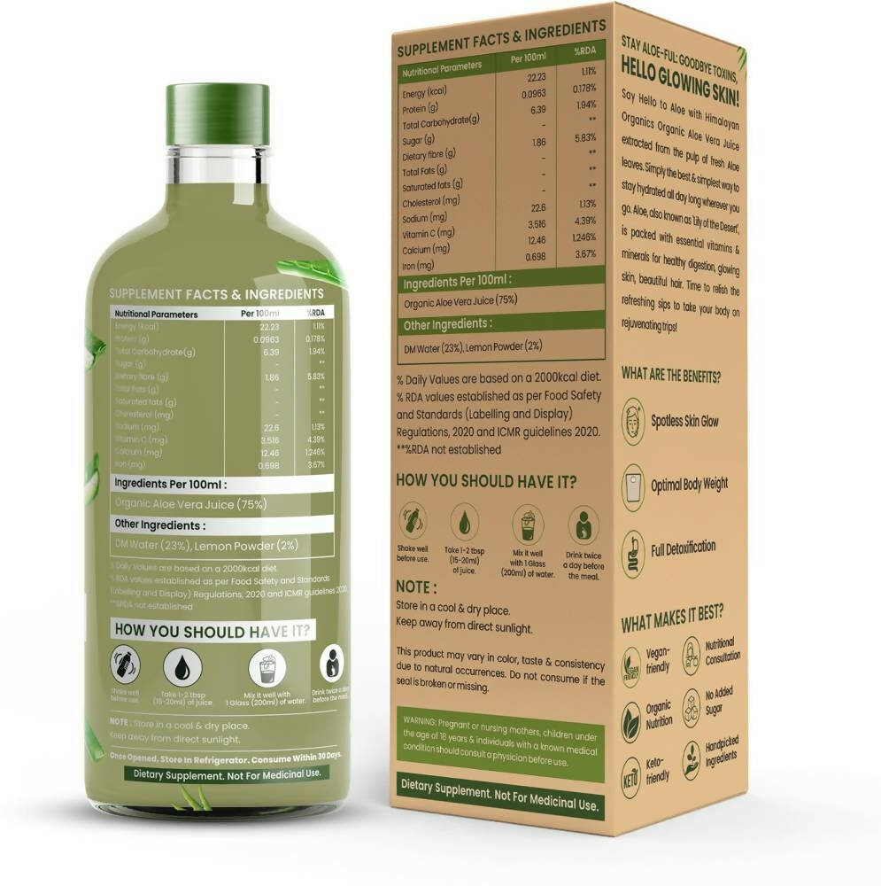 Himalayan Organics Aloe Vera Juice - Distacart