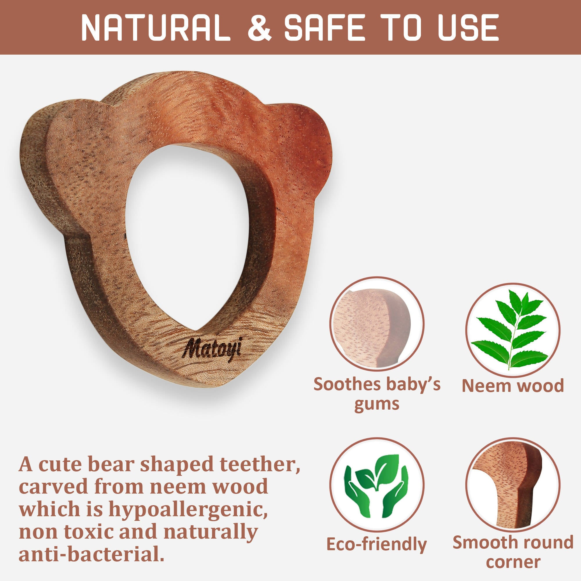 Matoyi 3 Neem Baby Teethers For Kids - Distacart