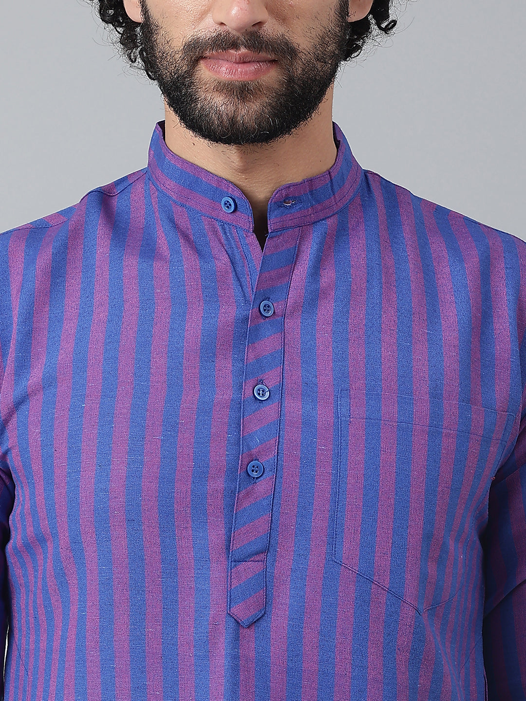 RIAG Navy Men's Ethnic Long Kurta And Pyjama Set - Distacart