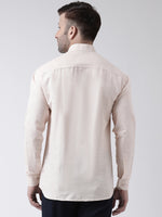 Thumbnail for RIAG Beige Men's Chinese Collar Full Sleeves Shirt - Distacart