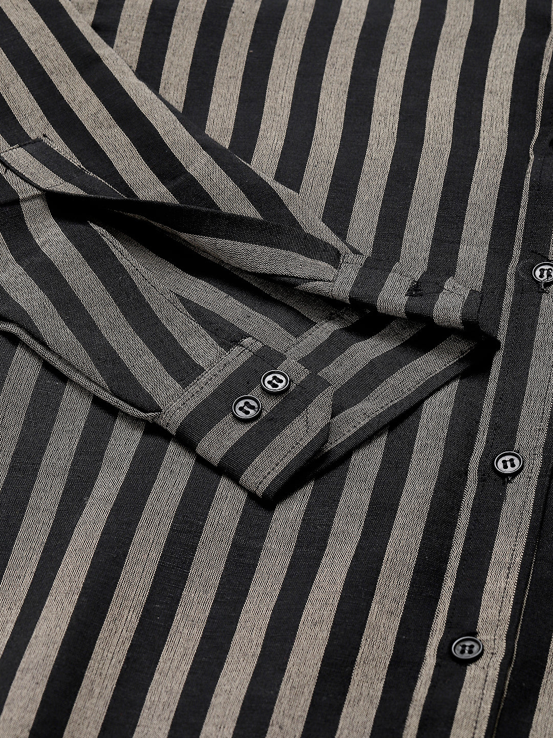 RIAG Black Men's Chinese Collar Full Sleeves Shirt - Distacart