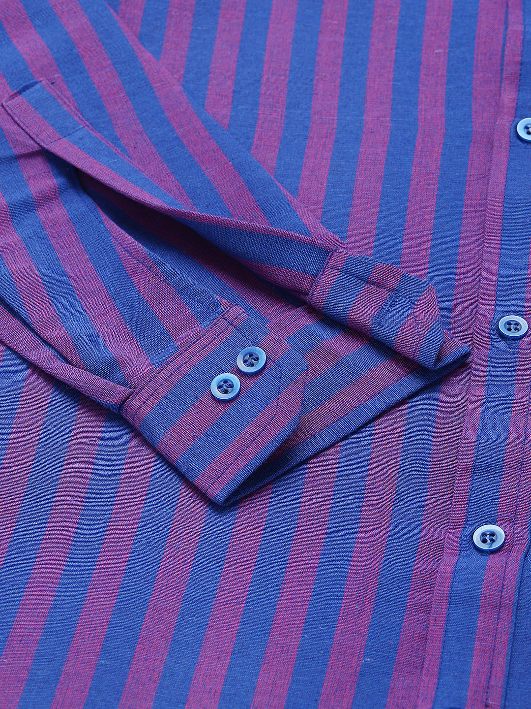 RIAG Blue Men's Chinese Collar Full Sleeves Shirt - Distacart