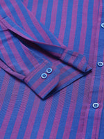 Thumbnail for RIAG Blue Men's Chinese Collar Full Sleeves Shirt - Distacart