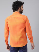 Thumbnail for RIAG Orange Men's Chinese Collar Full Sleeves Shirt - Distacart