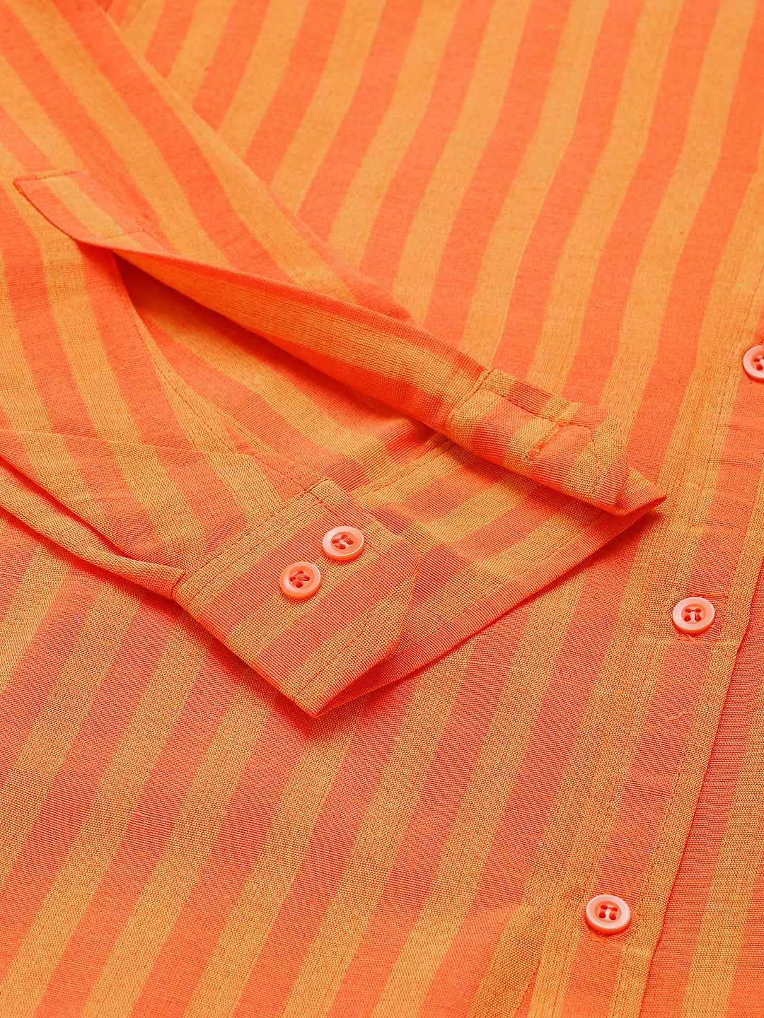 RIAG Orange Men's Chinese Collar Full Sleeves Shirt - Distacart