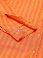 Thumbnail for RIAG Orange Men's Chinese Collar Full Sleeves Shirt - Distacart