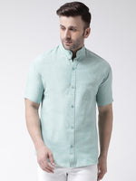 Thumbnail for RIAG Green Men's Chinese Collar Half Sleeves Shirt - Distacart