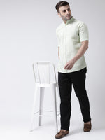 Thumbnail for RIAG Green Men's Chinese Collar Half Sleeves Shirt - Distacart