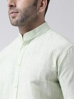 Thumbnail for RIAG Green Men's Chinese Collar Half Sleeves Shirt - Distacart