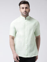 Thumbnail for RIAG Green Men's Chinese Collar Half Sleeves Shirt - Distacart