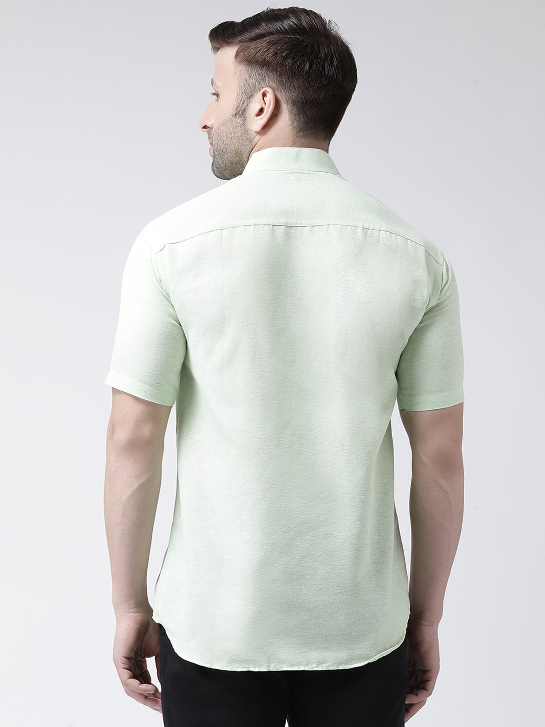 RIAG Green Men's Chinese Collar Half Sleeves Shirt - Distacart