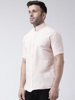 Thumbnail for RIAG Peach Men's Chinese Collar Half Sleeves Shirt - Distacart