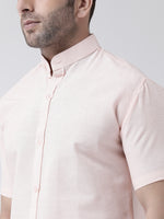 Thumbnail for RIAG Peach Men's Chinese Collar Half Sleeves Shirt - Distacart