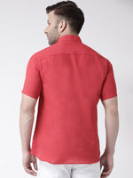 Thumbnail for RIAG Red Men's Chinese Collar Half Sleeves Shirt - Distacart