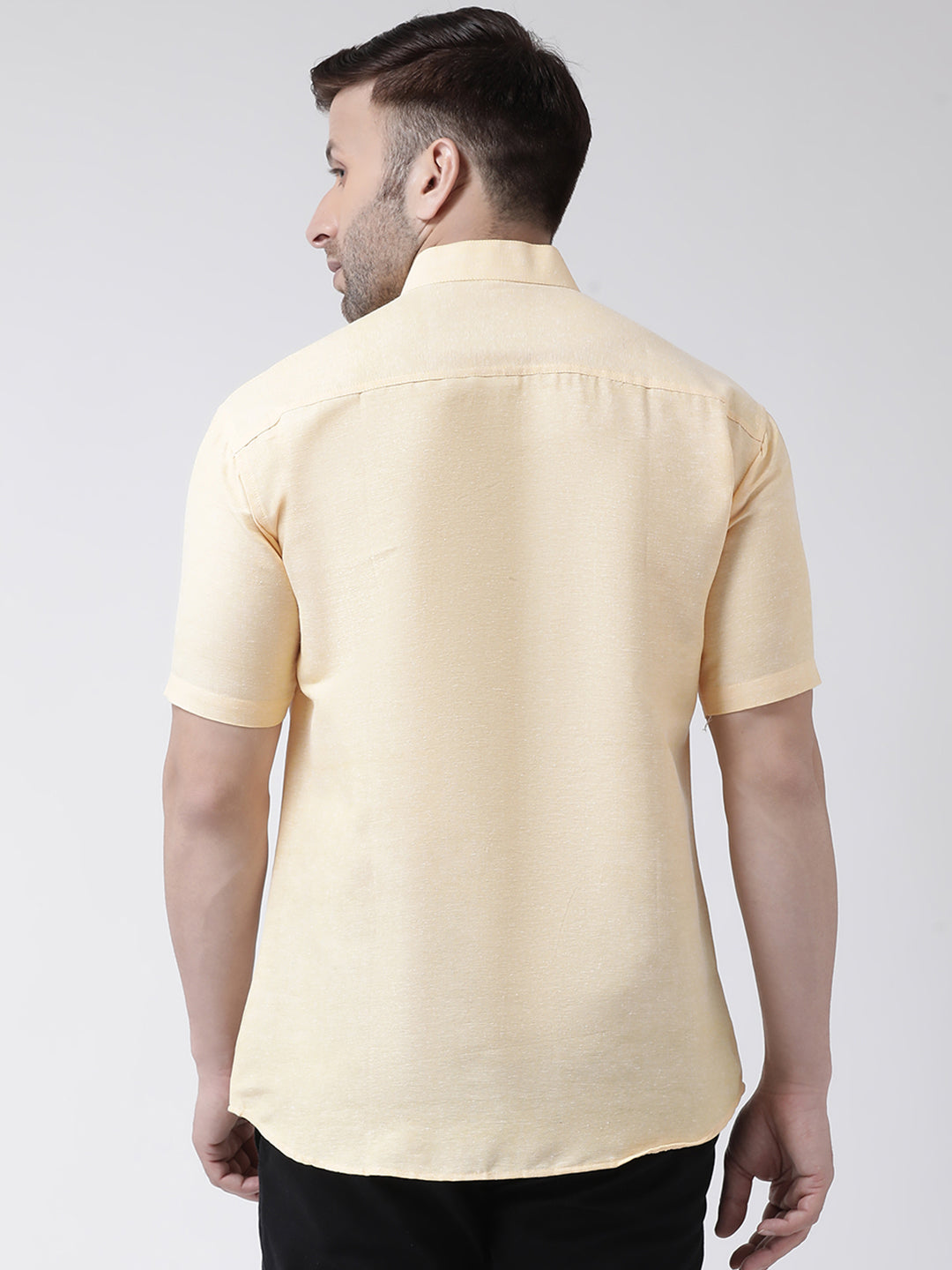 RIAG Beige Men's Chinese Collar Half Sleeves Shirt - Distacart