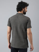 Thumbnail for RIAG Black Color Short Sleeves Casual Men's Cotton Short Kurta - Distacart