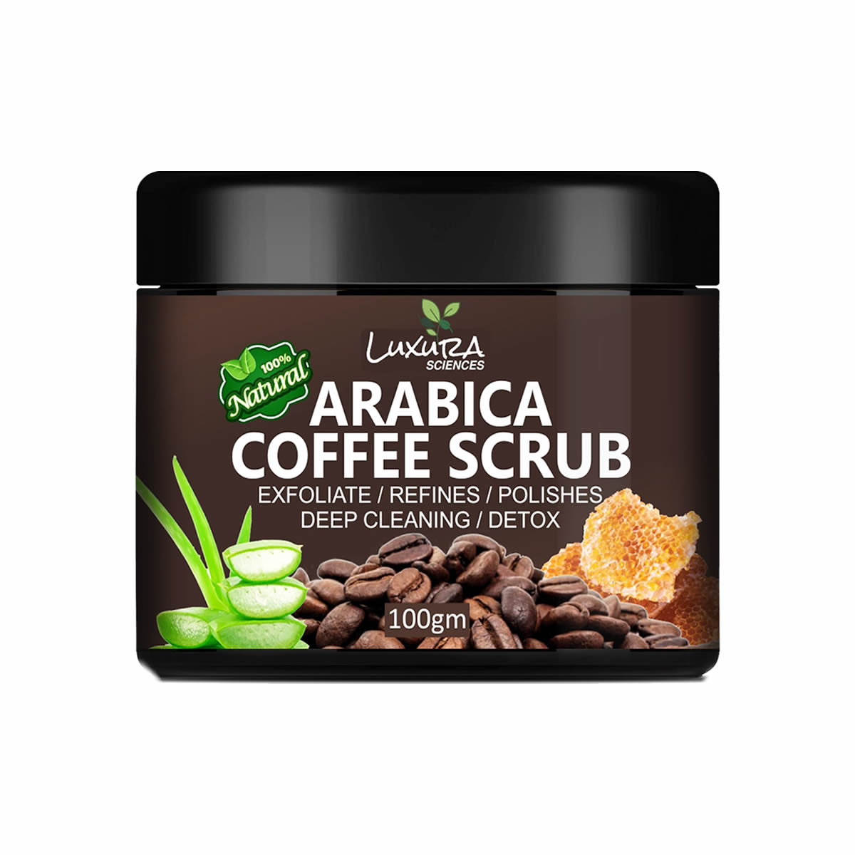 Luxura Sciences Natural Arabica Coffee Scrub For Face - Distacart