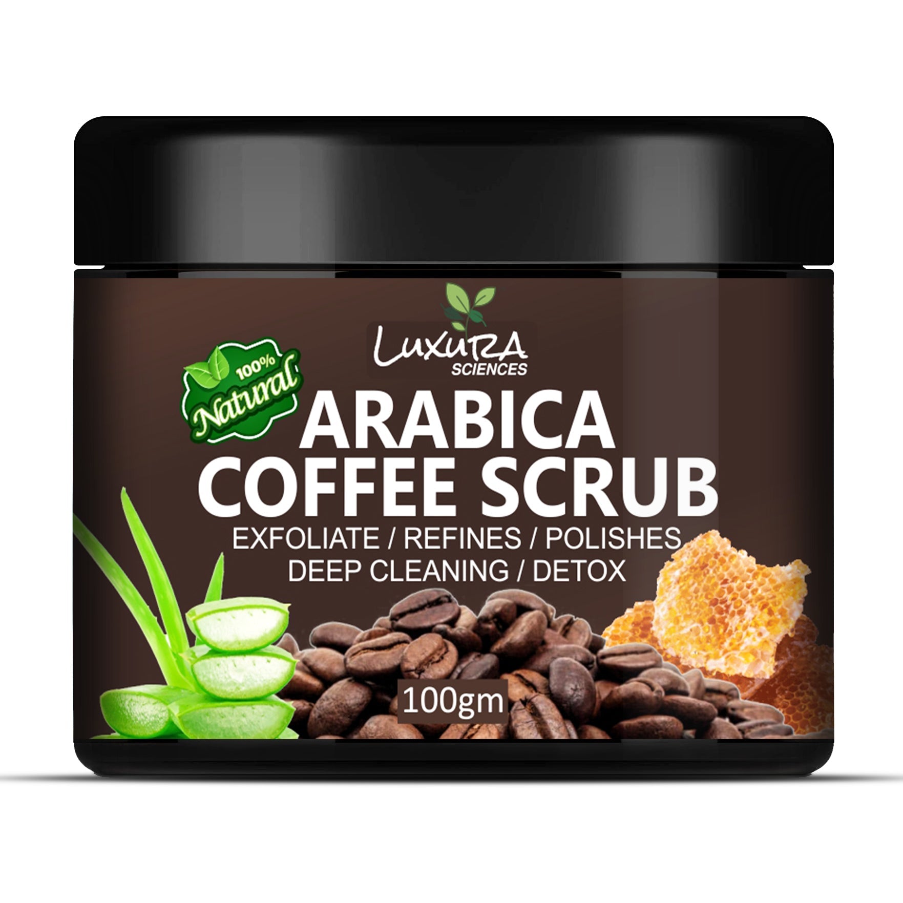 Luxura Sciences Natural Arabica Coffee Scrub For Face - Distacart
