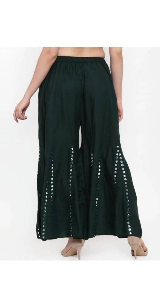 Mominos Fashion Bottle Green Mirror Palazzo