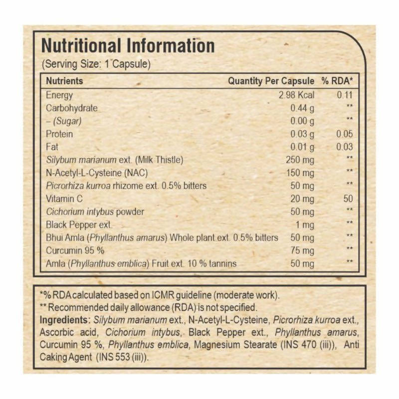 Pure Nutrition Detox Liver Milk Thistle Ultra Capsules