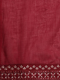 Thumbnail for Anubhutee Maroon Floral Embroidered Mirror Work Kurta with Trousers & With Dupatta - Distacart