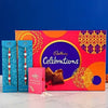Set of 2 Pearl Rakhis With Cadbury Celebrations