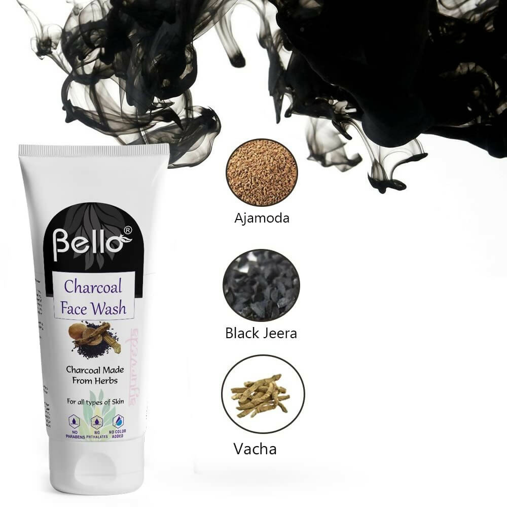 Bello Herbals Charcoal Face Wash - Distacart