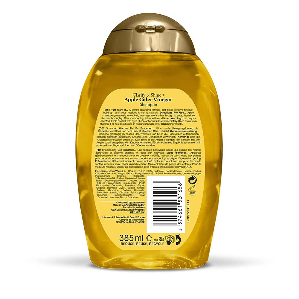 OGX Clarify & Shine Apple Cider Vinegar Shampoo - Distacart