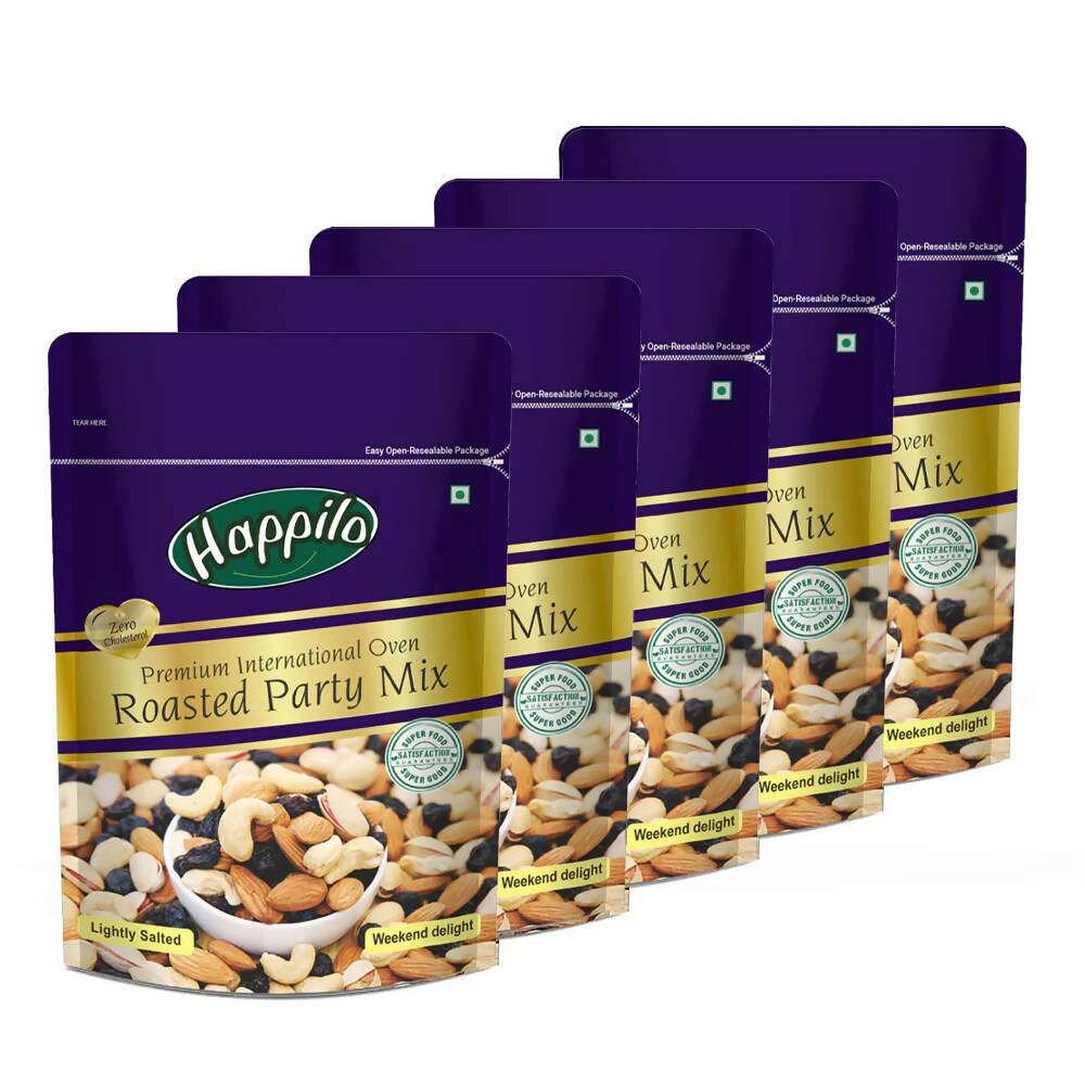 Happilo Premium Oven Roasted & Lightly Salted Party Mix - Distacart