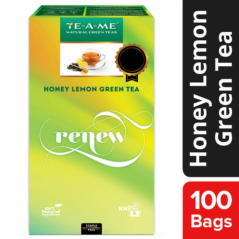 Teame Honey Lemon Green Tea Renew Tea Bags - Distacart