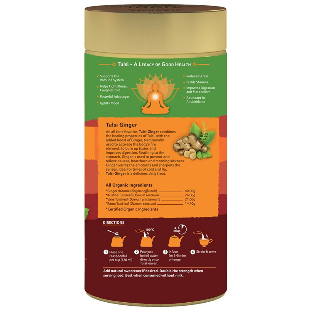 Organic India Tulsi Ginger Green Tea - Distacart