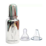Thumbnail for Goodmunchkins Stainless Steel Feeding Rustfree Bottle with 2 Anti Colic Silicone Nipple For Kids 220 ml - Distacart
