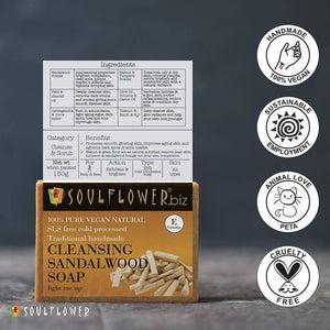 Soulflower Cleansing Sandalwood Soap - Distacart