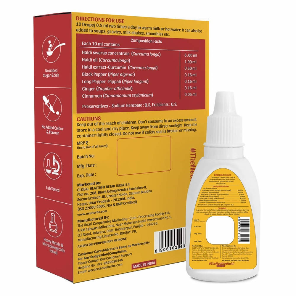 Neuherbs Triple Haldi Plus Drops - Distacart