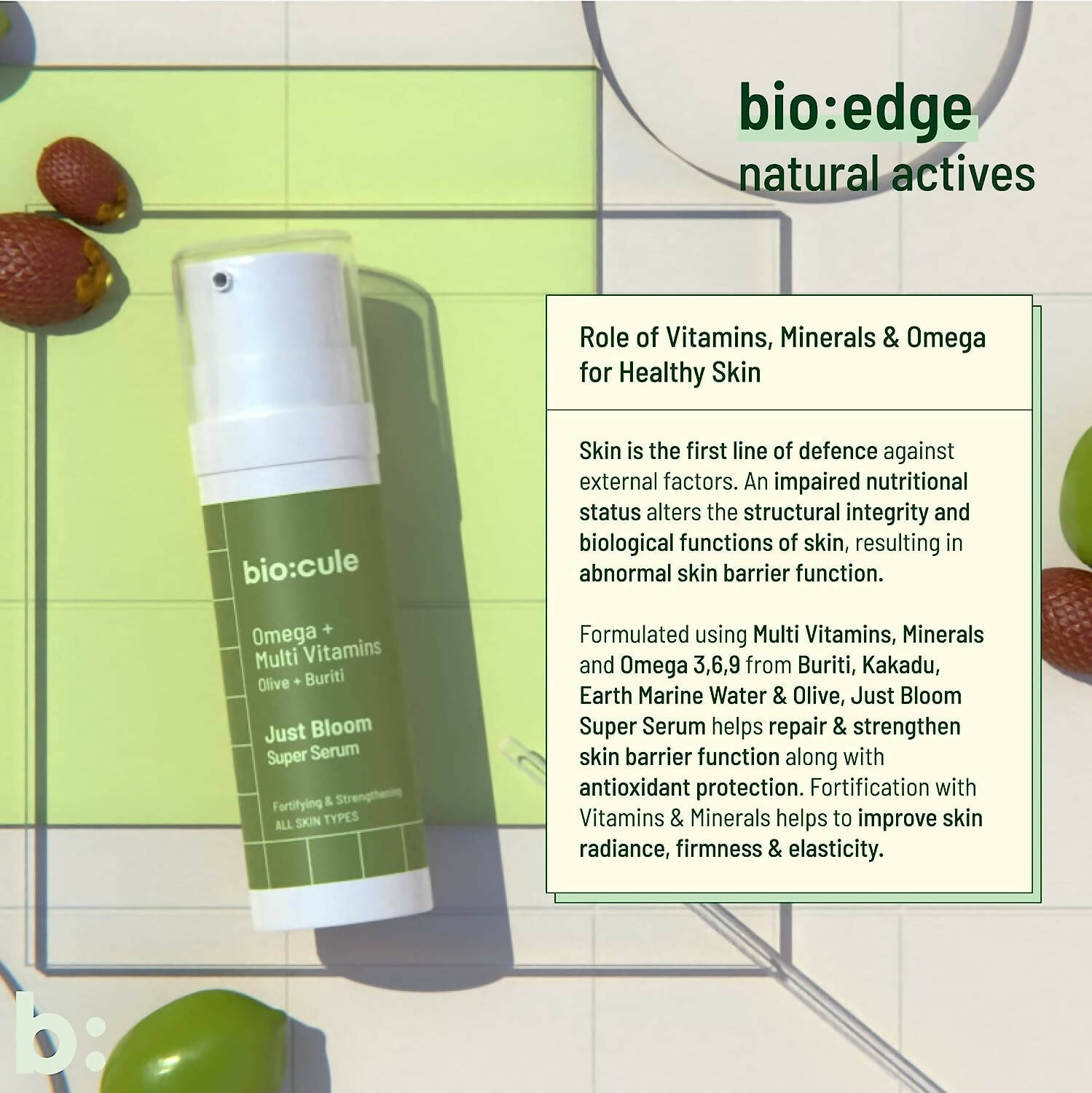 Biocule Just Bloom Super Fortifying Face Serum - Distacart