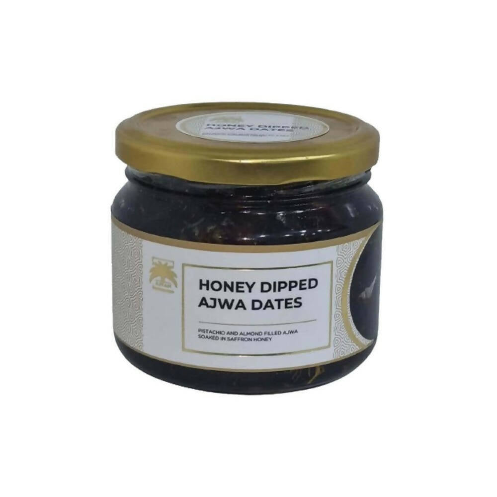 Ajfan Almond and Pistachio Stuffed Ajwa Dates Dipped in Saffron Honey - Distacart