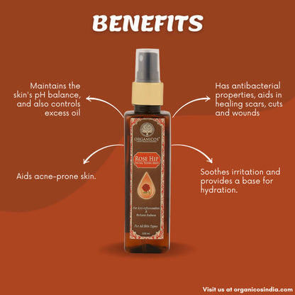 Organicos Rose Hip Facial Tonic Mist - Distacart