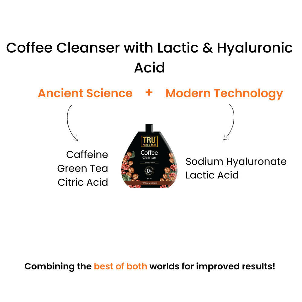 Tru Hair & Skin Coffee & Hyaluronic Acid Face Cleanser - Distacart